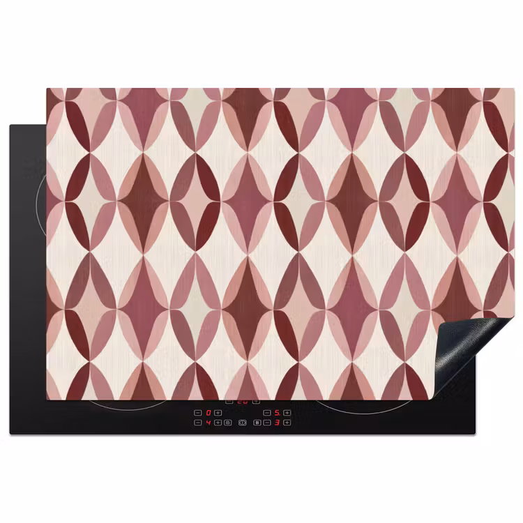 Inductie beschermer - Ovaal - Textuur - Roze — 1