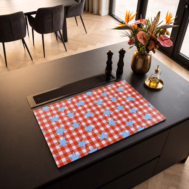 Inductie beschermer - Ruit - Sterren - Rood — 3