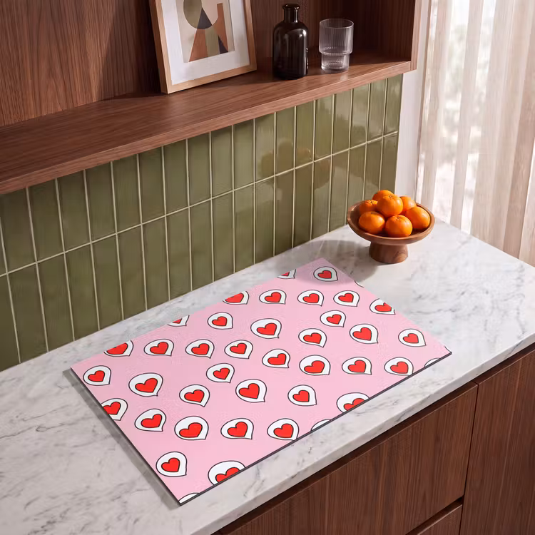 Inductie beschermer - Hartjes - Patroon - Rood — 4
