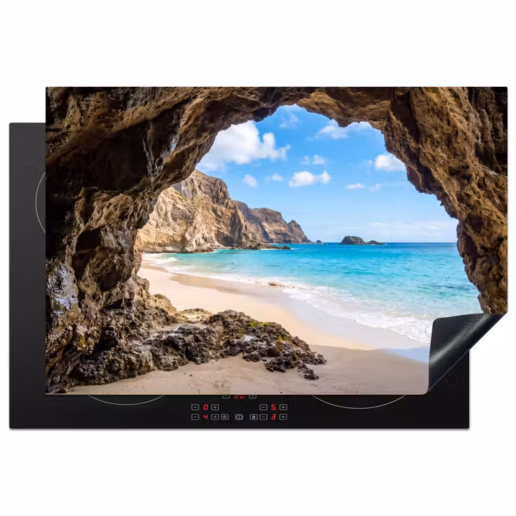 Inductie beschermer - Grot - Strand - Zee - Blauw — 2