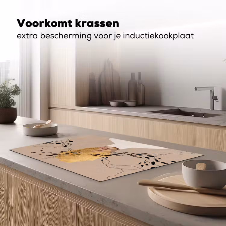 Inductie beschermer - Modern - Vrouw - Goud — 1