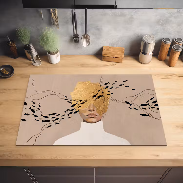 Inductie beschermer - Modern - Vrouw - Goud — 3