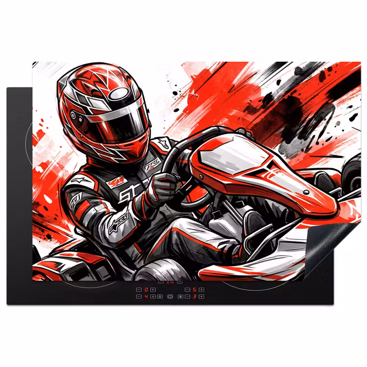 Inductie beschermer - Kart - Coureur - Snelheid - Rood — 2
