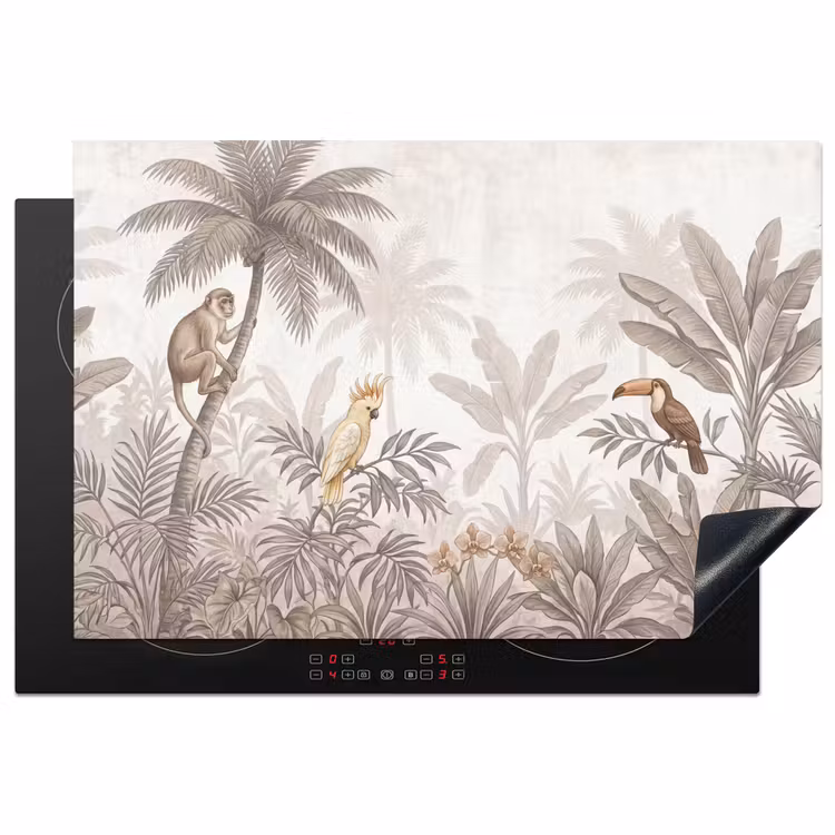 Inductie beschermer - Jungle - Dieren - Palmbomen — 2