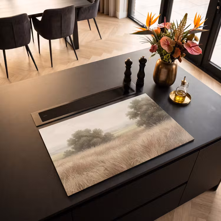 Inductie beschermer - Landschap - Minimalistisch - Beige — 3