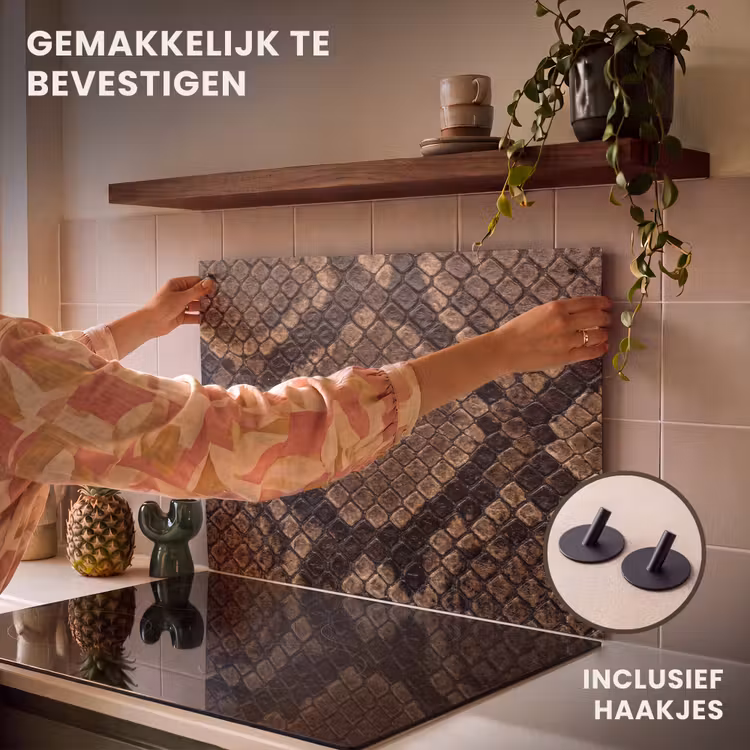Inductie beschermer en spatscherm (2in1) - Python - Schubben - Brons — 7