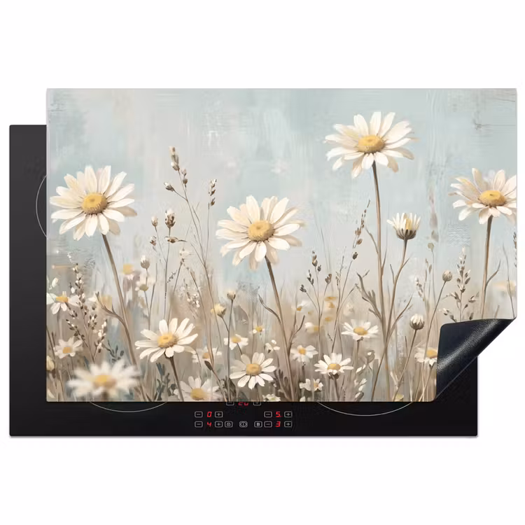 Inductie beschermer - Madelief - Illustratie - Wit — 2