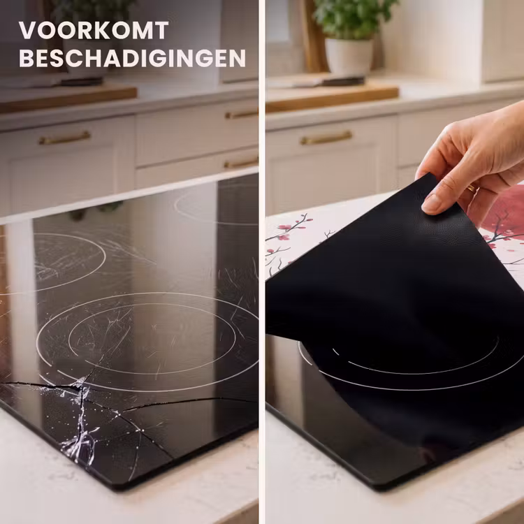 Inductie beschermer - Kersenbloesem - Oosters - Rood — 1