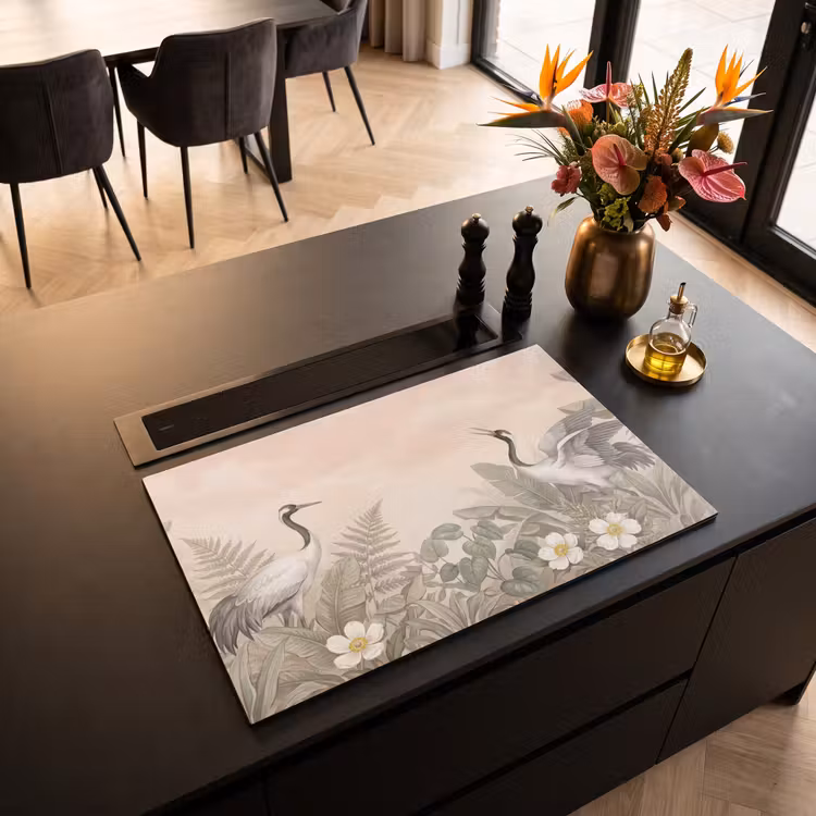 Inductie beschermer - Kraanvogels - Natuur - Roze — 3