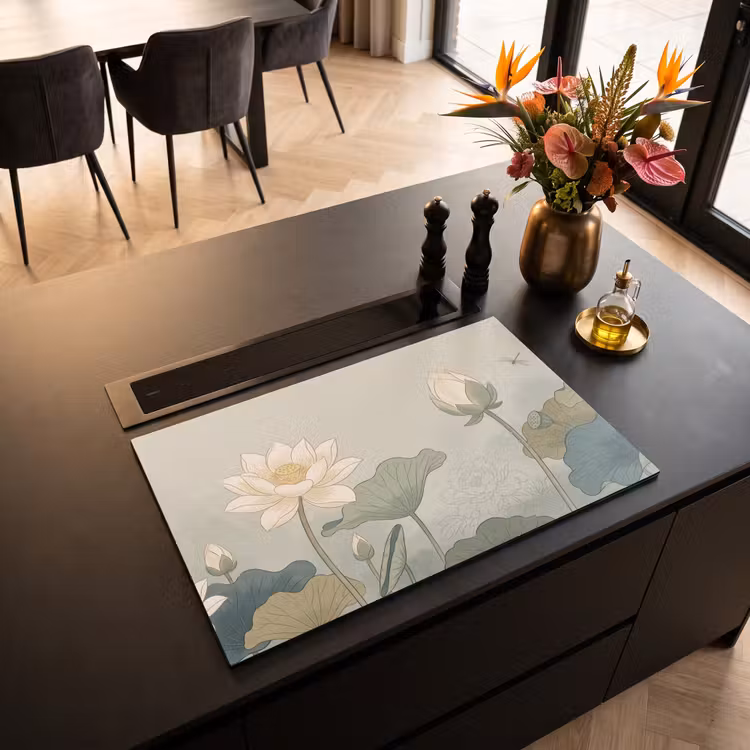 Inductie beschermer - Lotus - Bloemen - Groen — 3