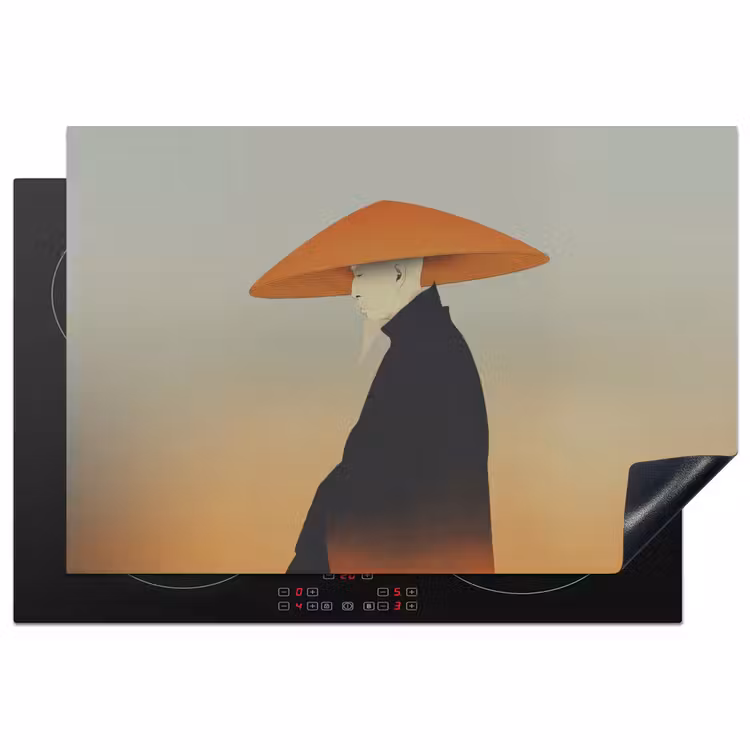 Inductie beschermer - Minimalistisch - Silhouet - Oranje — 2