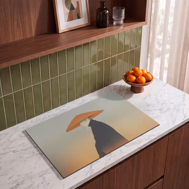 Inductie beschermer - Minimalistisch - Silhouet - Oranje — 4