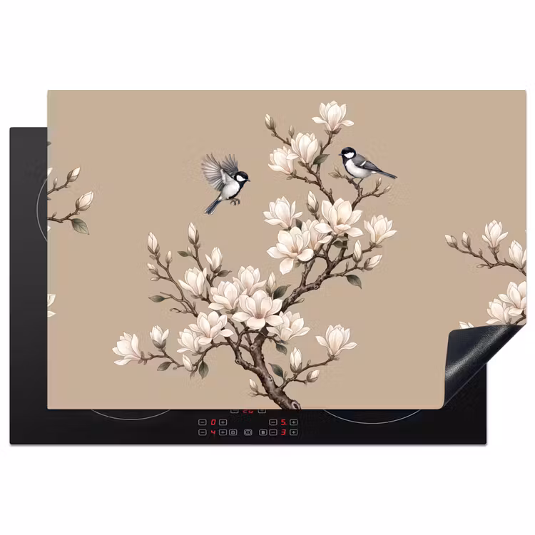Inductie beschermer - Oosters - Vogels - Beige — 2
