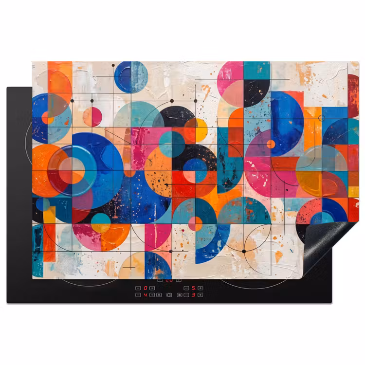 Inductie beschermer - Kunst - Geometrisch - Abstract - Kleurrijk — 2