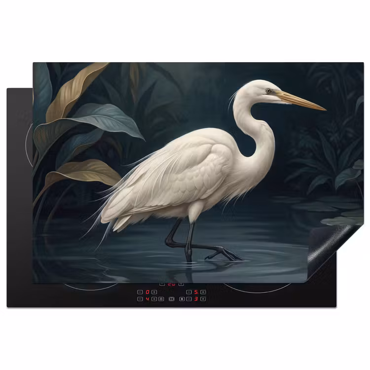 Inductie beschermer - Reiger - Water - Natuur - Modern - Wit — 2