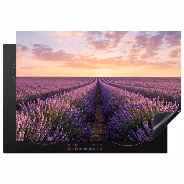 Inductie beschermer - Landschap - Lavendelveld - Paars — 2