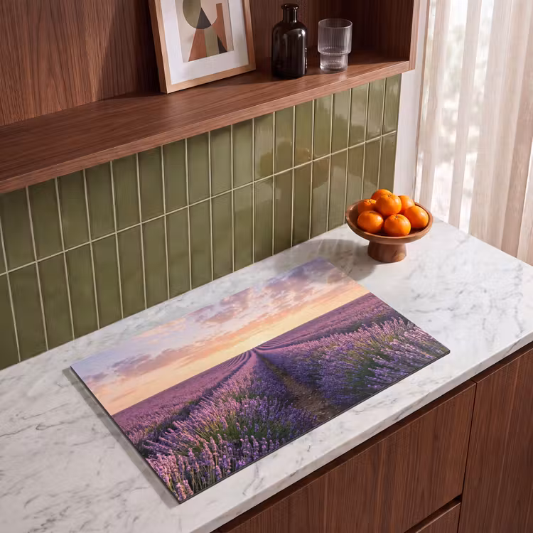 Inductie beschermer - Landschap - Lavendelveld - Paars — 4