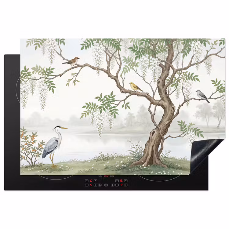 Inductie beschermer - Reiger - Landschap - Groen — 2