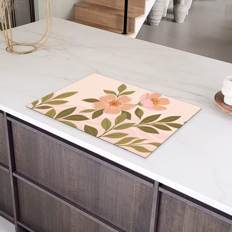 Inductie beschermer - Grafisch - Bloemen - Roze — 4