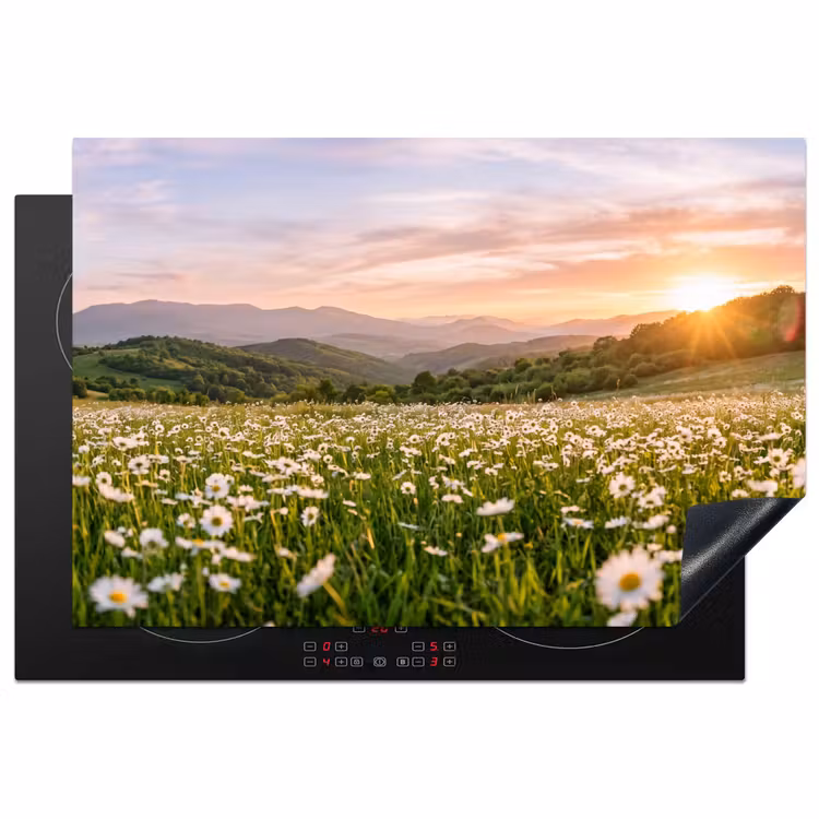 Inductie beschermer - Madelief - Veld - Heuvels - Groen — 2