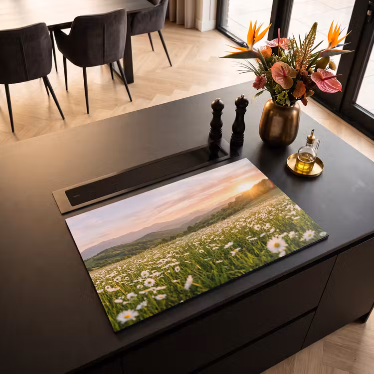 Inductie beschermer - Madelief - Veld - Heuvels - Groen — 3