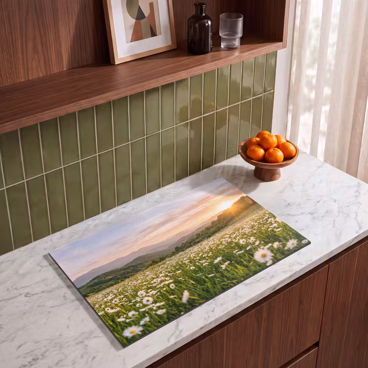 Inductie beschermer - Madelief - Veld - Heuvels - Groen — 4