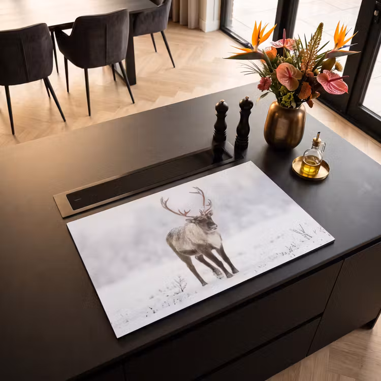 Inductie beschermer - Rendier - Gewei - Toendra - Sneeuw - Wild — 3