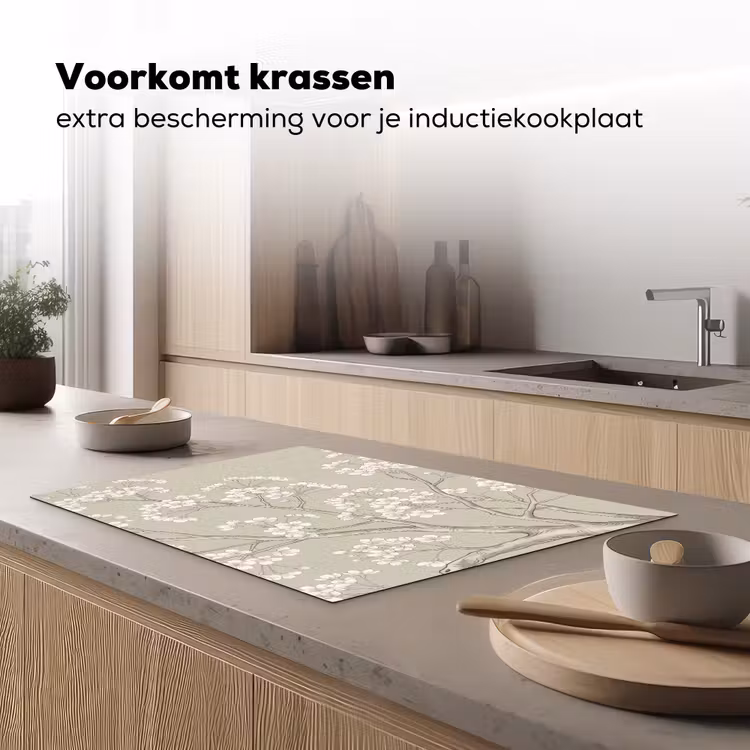 Inductie beschermer - Sereen - Bloesem - Wit — 1