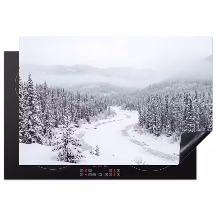 Inductie beschermer - Rivier - Bevroren - Landschap - Winter — 2