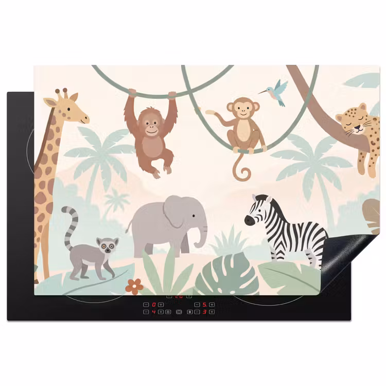 Inductie beschermer - Jungle - Dieren - Groen — 2