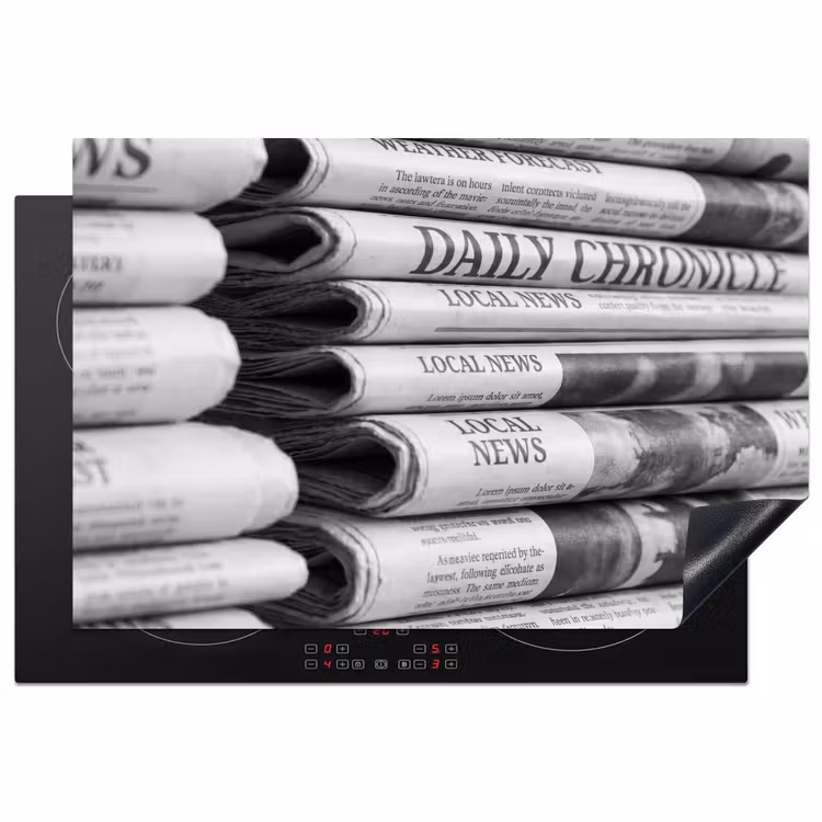 Inductie beschermer - Krant - Stapel - Nieuws - Zwart-wit - Media — 2