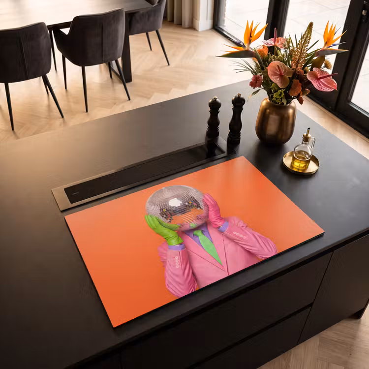 Inductie beschermer - Kunst - Disco bal - Kleurrijk - Modern - Studio — 3