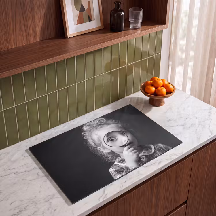 Inductie beschermer - Kind - Vergrootglas - Portret - Zwart-wit — 4