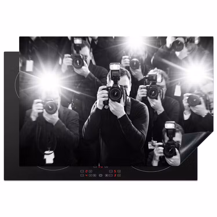Inductie beschermer - Mensen - Camera - Flitslicht - Zwart-wit - Media — 1