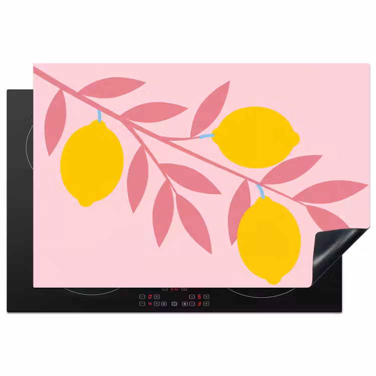 Inductie beschermer - Fruit - Tak - Natuur - Abstract - Roze — 1