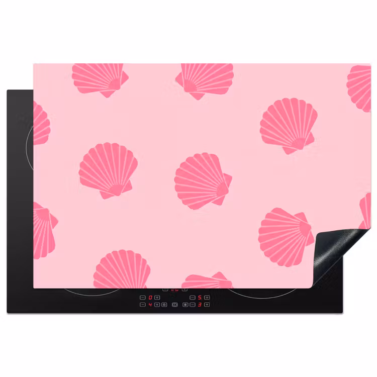 Inductie beschermer - Schelp - Patroon - Zee - Modern - Roze — 1