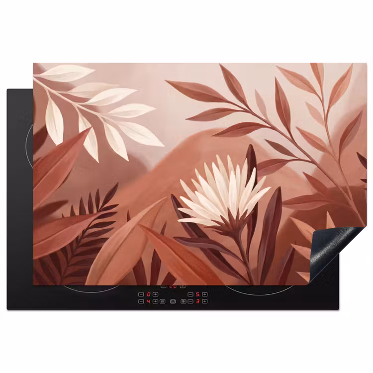 Inductie beschermer - Planten - Bladeren - Botanisch - Modern - Bruin — 1