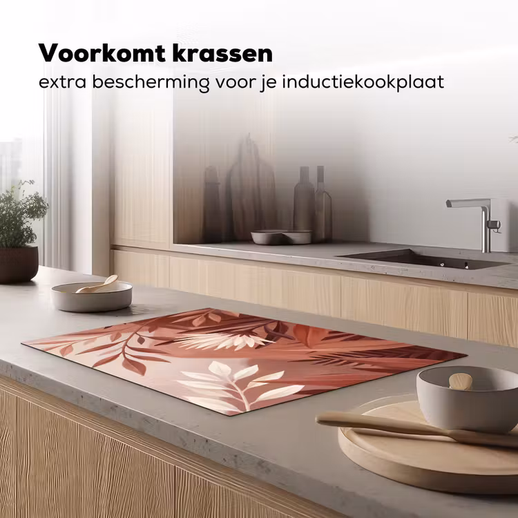 Inductie beschermer - Planten - Bladeren - Botanisch - Modern - Bruin — 2
