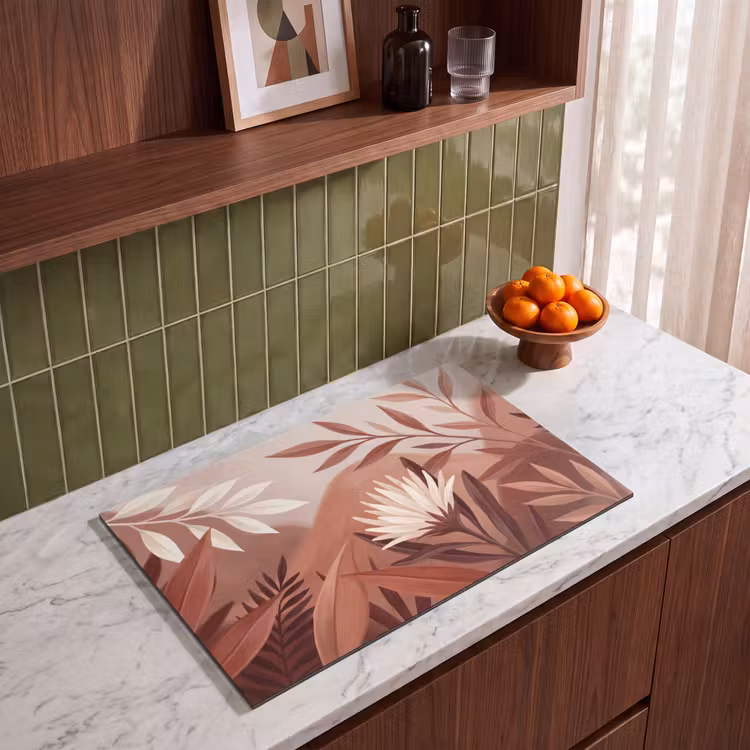 Inductie beschermer - Planten - Bladeren - Botanisch - Modern - Bruin — 4