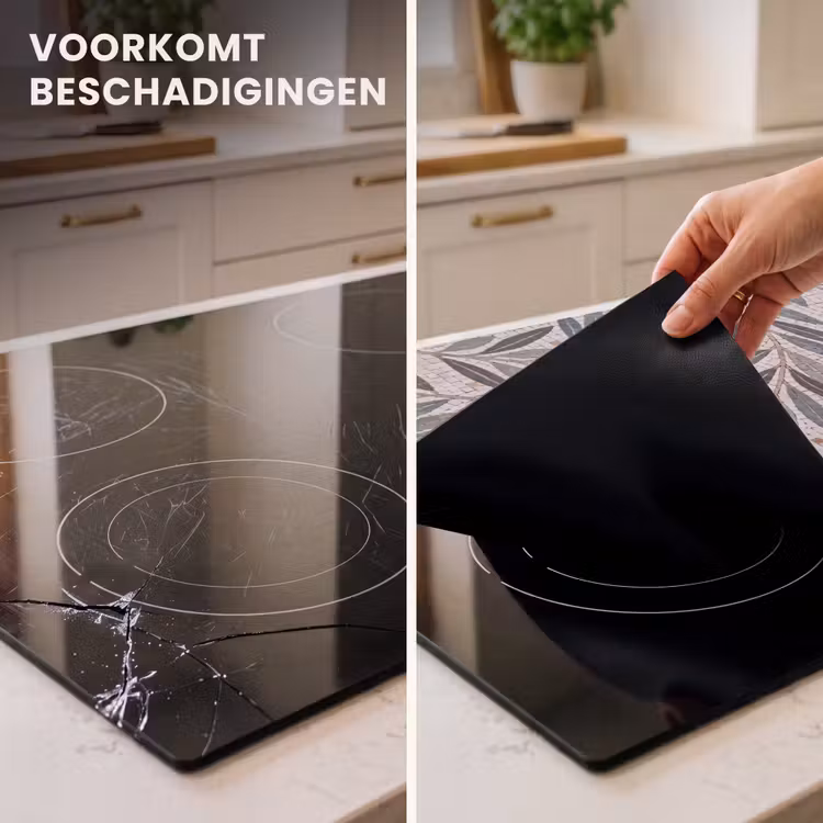Inductie beschermer - Plant - Blad - Mozaïek - Groen — 2