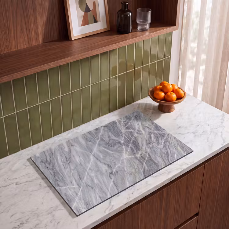 Inductie beschermer - Marmer - Ader - Patroon - Abstract - Grijs — 4