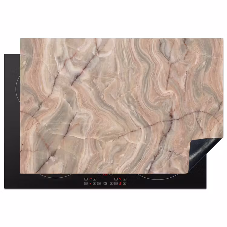 Inductie beschermer - Marmer - Patroon - Abstract - Beige - Groen — 1