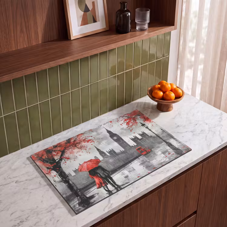 Inductie beschermer - Londen - Rood - Zwart - Koppel - Romantisch — 4