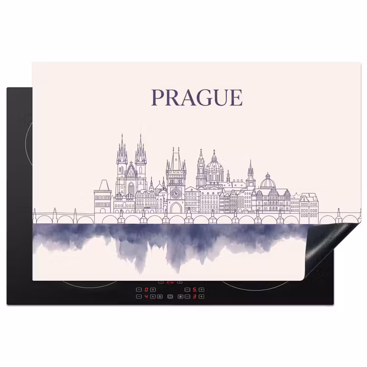 Inductie beschermer - Praag - Skyline - Architectuur - Blauw — 1