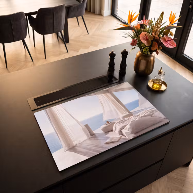 Inductie beschermer - Interieur - Zeezicht - Modern - Rust - Beige — 3
