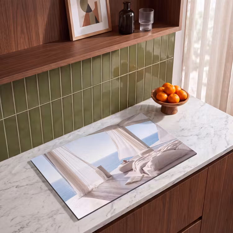 Inductie beschermer - Interieur - Zeezicht - Modern - Rust - Beige — 4
