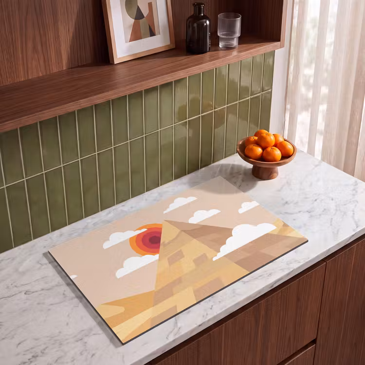 Inductie beschermer - Piramide - Zon - Woestijn - Modern - Oranje — 4