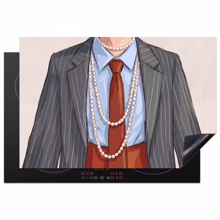 Inductie beschermer - Kleding - Strik - Parels - Klassiek - Mode — 1