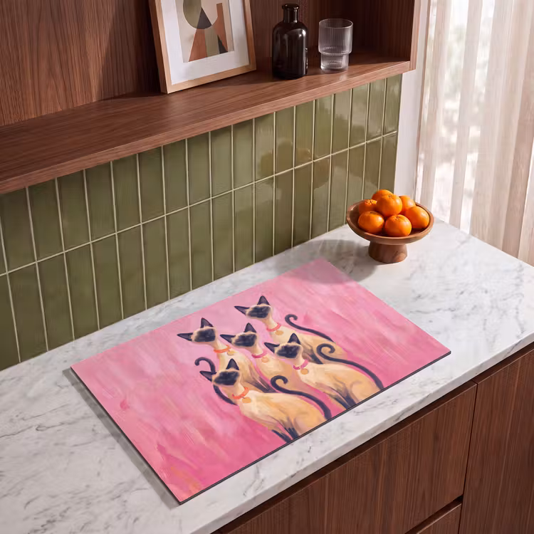 Inductie beschermer - Kat - Groep - Dieren - Modern - Roze — 4