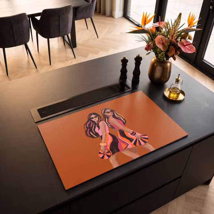 Inductie beschermer - Mensen - Duo - Mode - Illustratie - Kleurrijk — 3